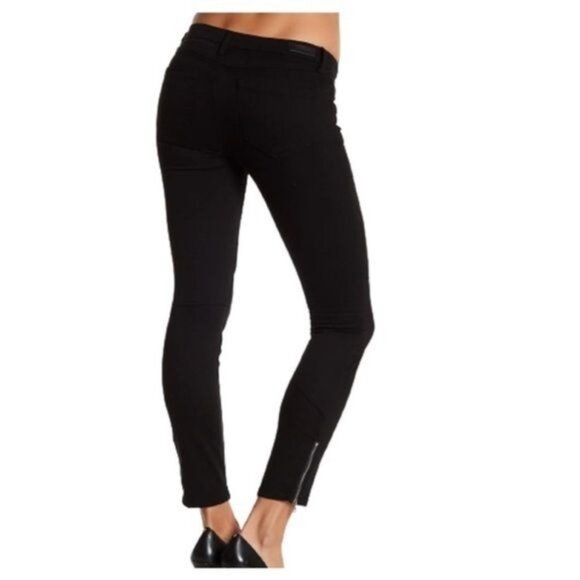 L'AGENCE Margot High-Rise Skinny Black Noir Jeans 24 - Picture 7 of 10